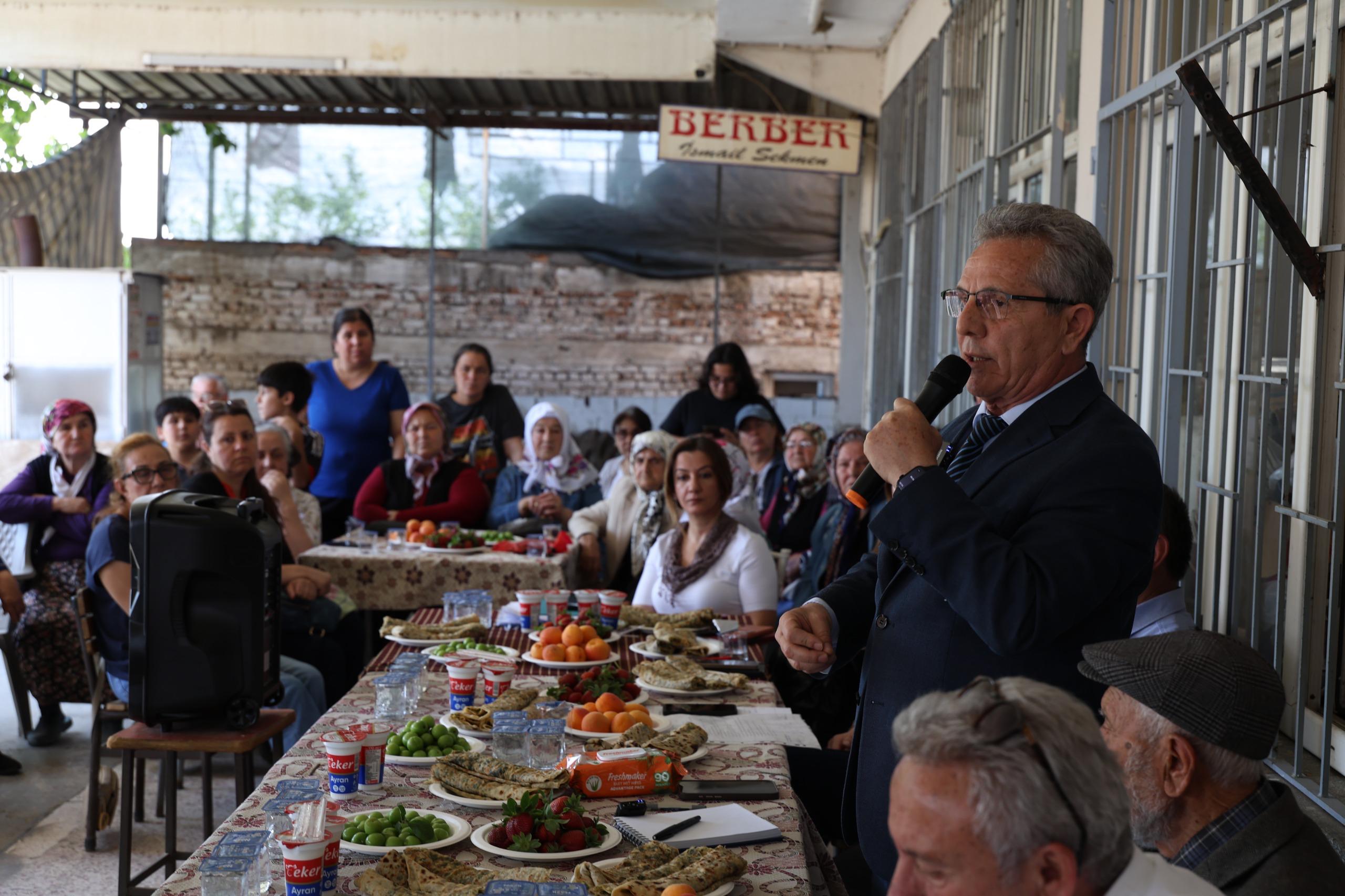 GÜZELKÖYLÜLER BAŞKAN TETİK'İ AĞIRLADI..