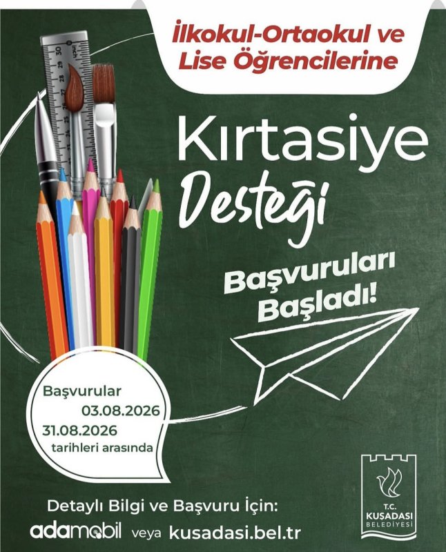 KUŞADASI BELEDİYESİ'NDEN EĞİTİME GÜÇLÜ DESTEK..