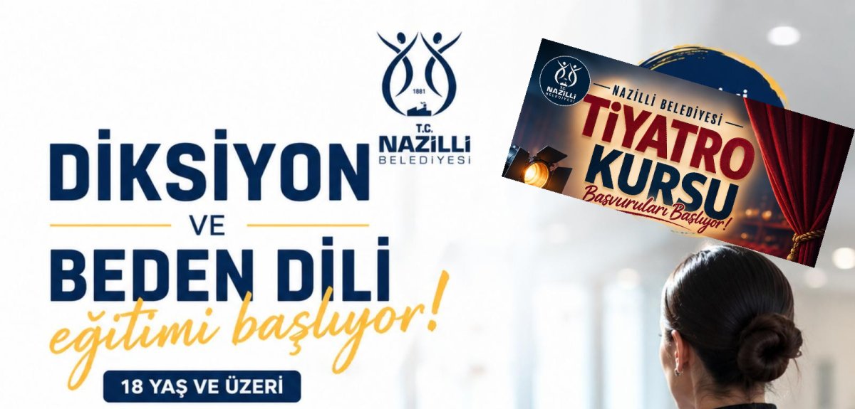 NAZİLLİ BELEDİYESİ’NDEN KİŞİSEL GELİŞİM VE SANATA İKİ YENİ KURS..