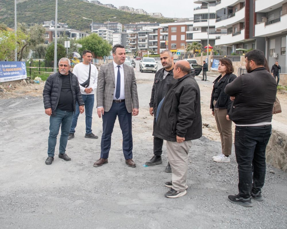 DEĞİRMENDERE’DE YOL ÇALIŞMALARI YERİNDE İNCELENDİ